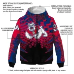customized fresno state bulldogs brick motion red black windbreaker jacket best selling