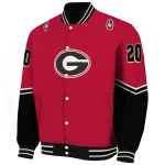 customized georgia bulldogs chevron style red varsity jacket best selling