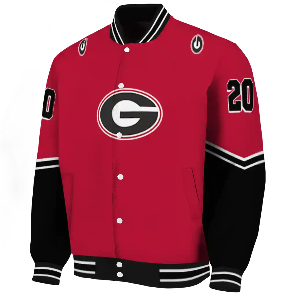 customized georgia bulldogs chevron style red varsity jacket best selling customized georgia bulldogs chevron style red varsity jacket best selling