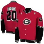 customized georgia bulldogs chevron style red varsity jacket best selling