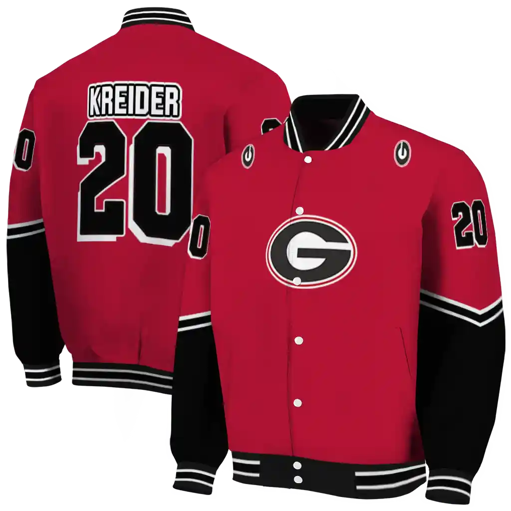 customized georgia bulldogs chevron style red varsity jacket fashion forward customized georgia bulldogs chevron style red varsity jacket fashion forward