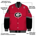 customized georgia bulldogs chevron style red varsity jacket best selling