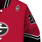 customized georgia bulldogs chevron style red varsity jacket best selling