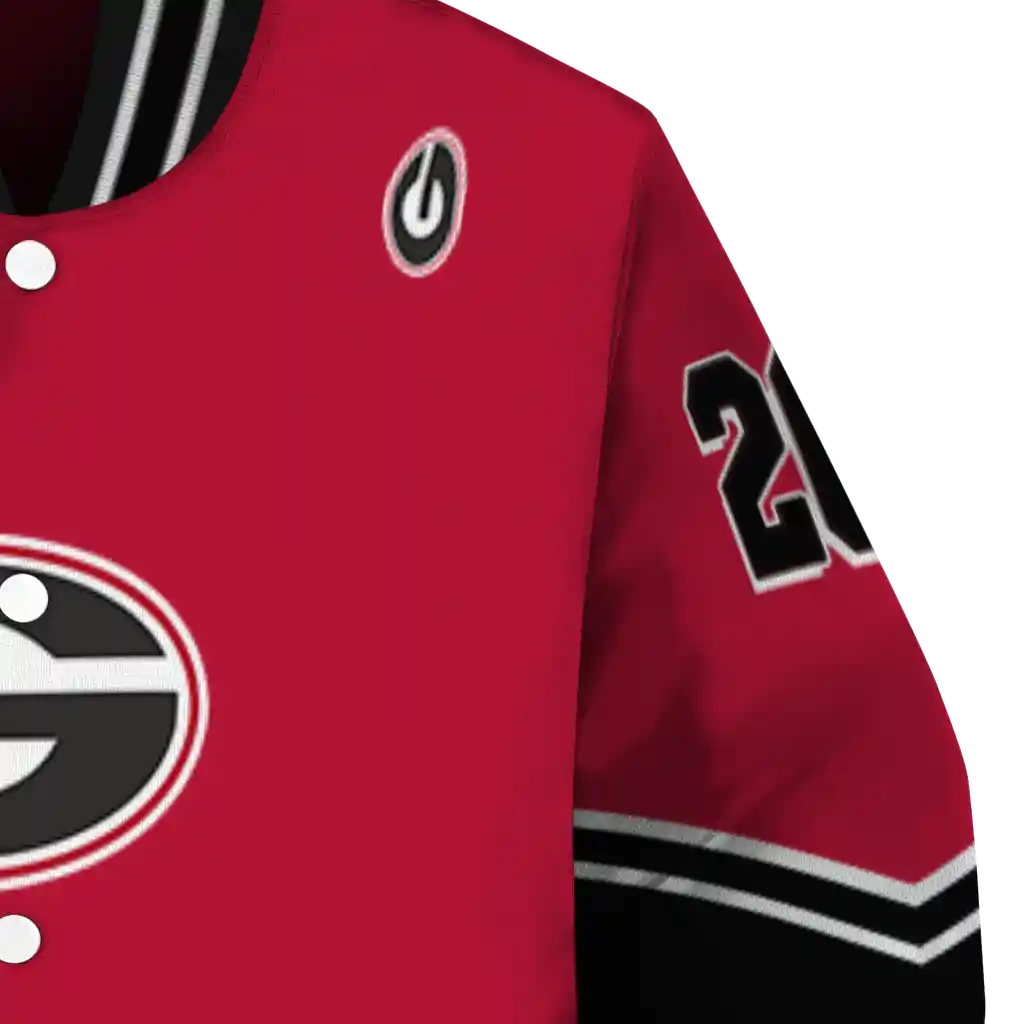 customized georgia bulldogs chevron style red varsity jacket premium grade customized georgia bulldogs chevron style red varsity jacket premium grade