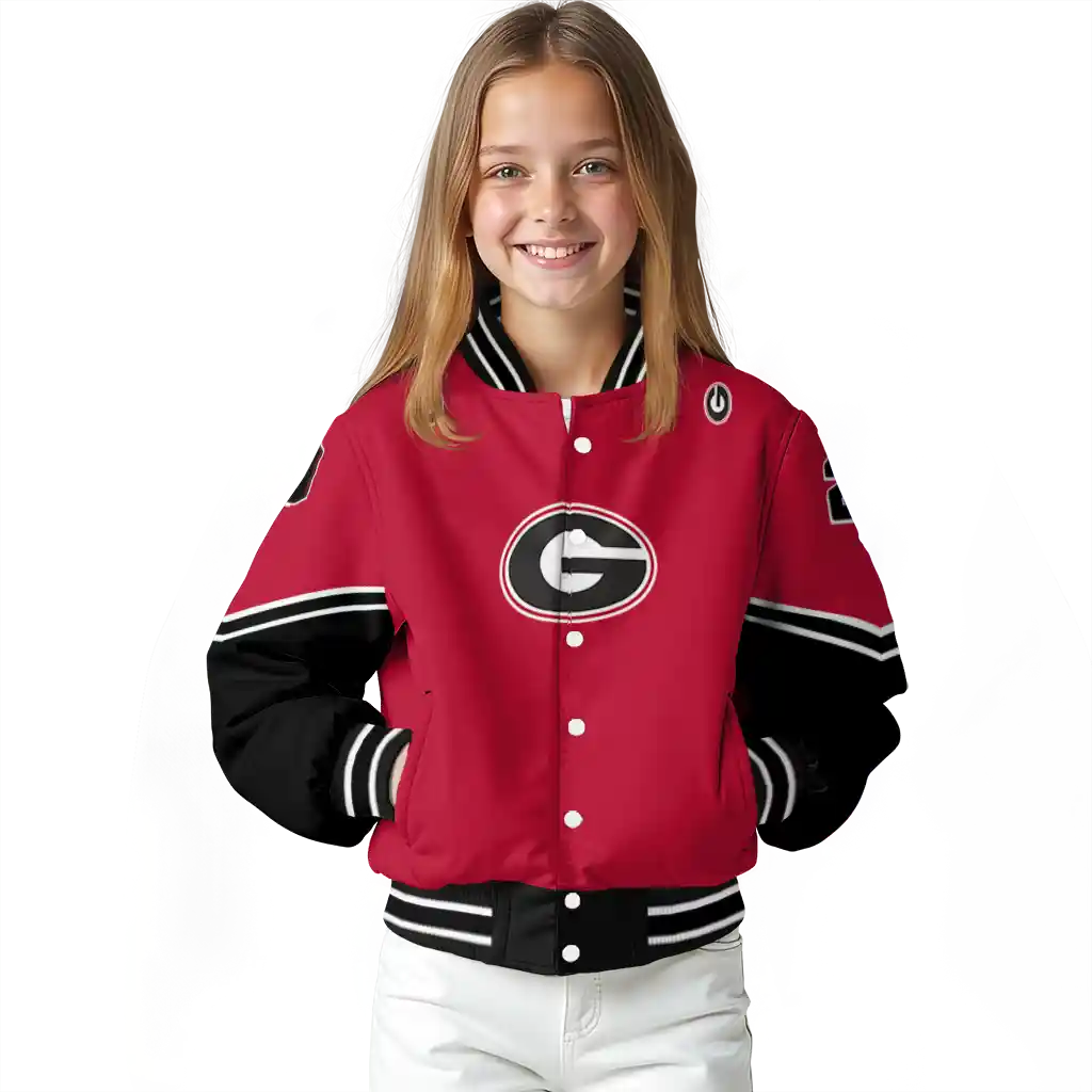 customized georgia bulldogs chevron style red varsity jacket top rated customized georgia bulldogs chevron style red varsity jacket top rated