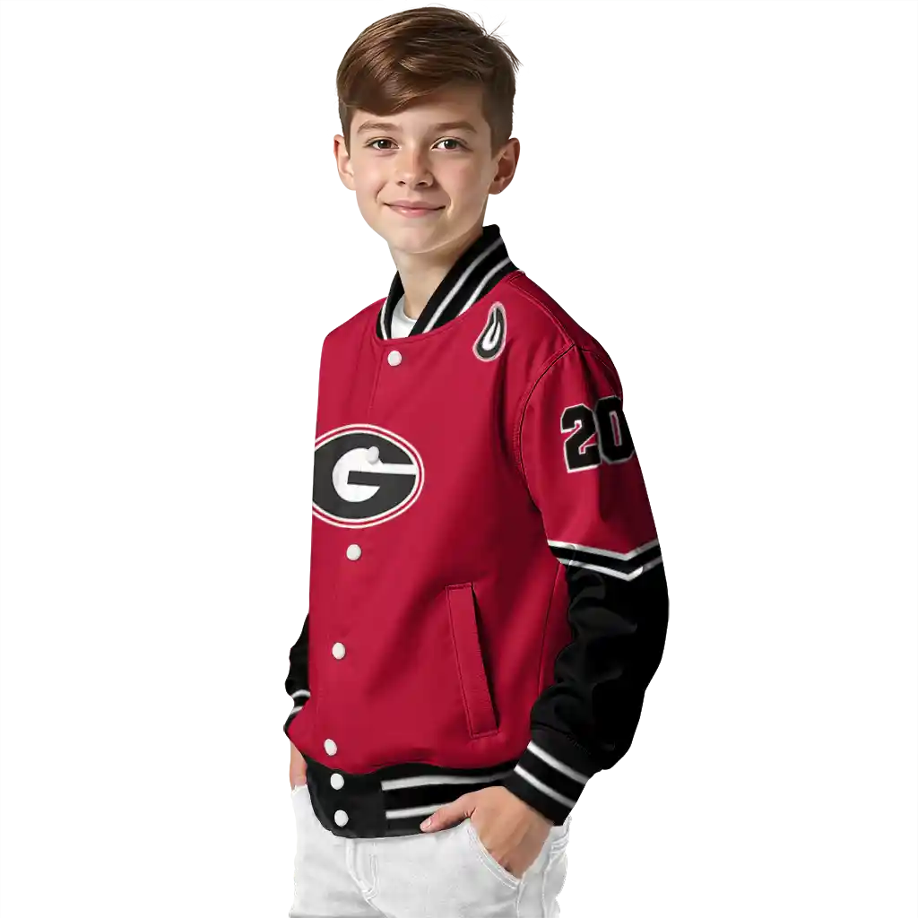 customized georgia bulldogs chevron style red varsity jacket trendy customized georgia bulldogs chevron style red varsity jacket trendy