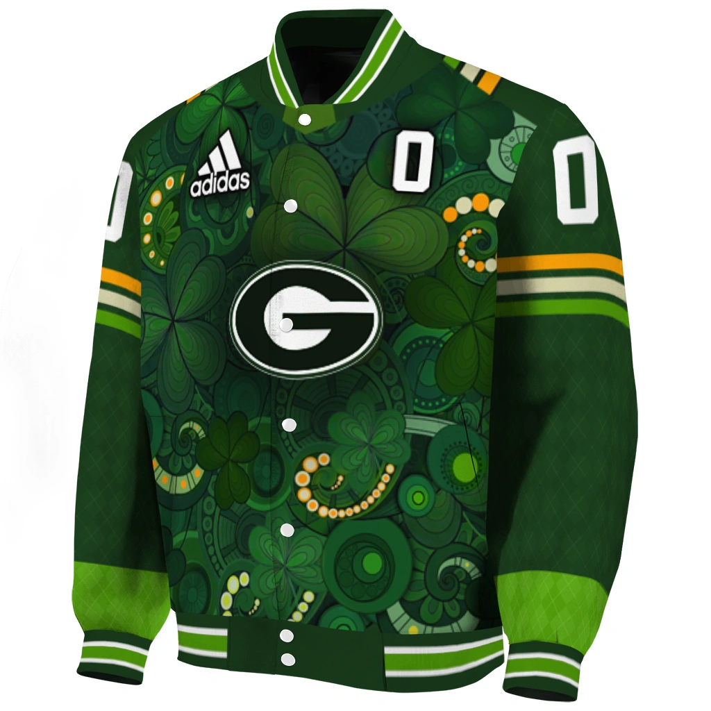 customized georgia bulldogs shamrock vortex green varsity jacket best selling customized georgia bulldogs shamrock vortex green varsity jacket best selling