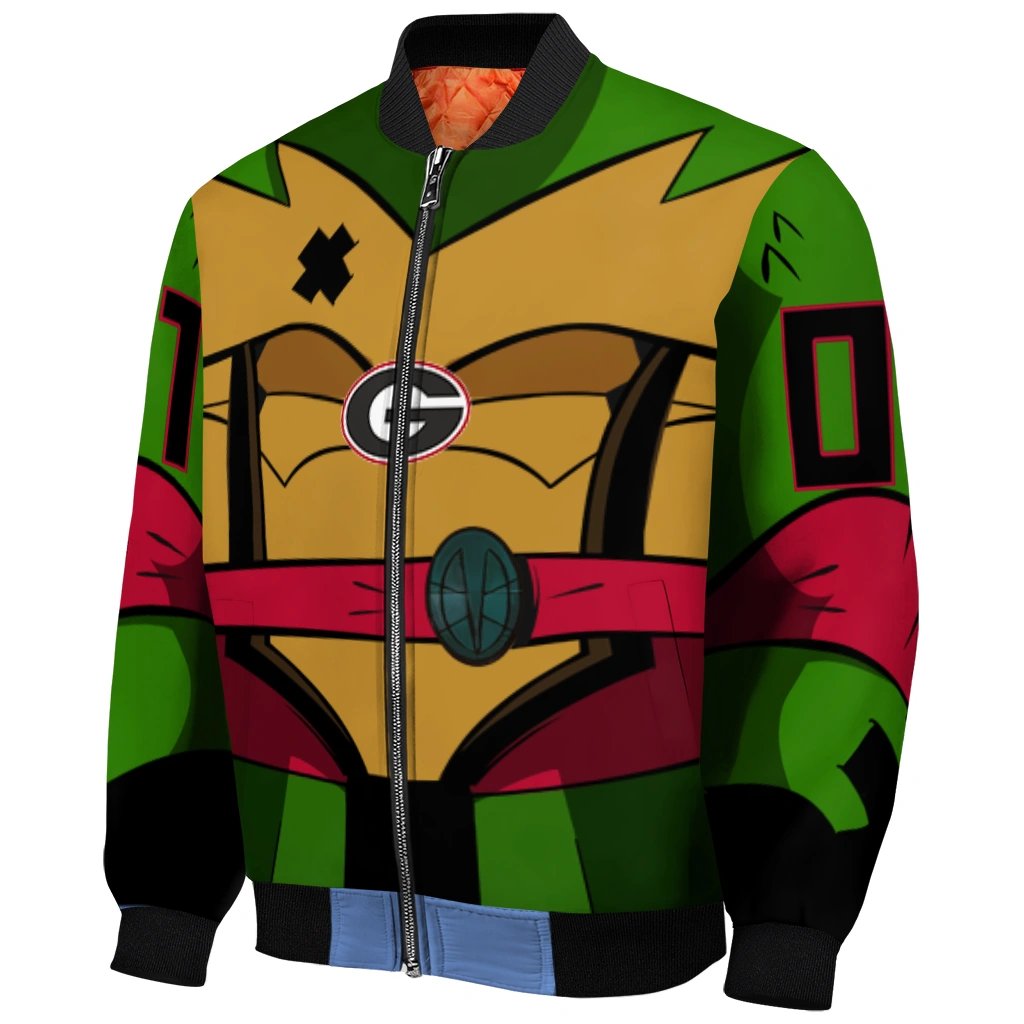 customized georgia bulldogs turtle armor bomber jacket fashion forward customized georgia bulldogs turtle armor bomber jacket fashion forward