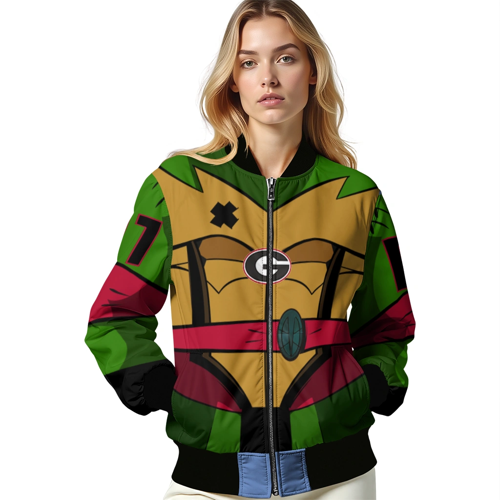customized georgia bulldogs turtle armor bomber jacket latest model customized georgia bulldogs turtle armor bomber jacket latest model