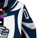 customized georgia southern eagles stars and stripes slashes blue varsity jacket best selling