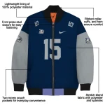 customized georgia southern eagles team patch blue bomber jacket best selling
