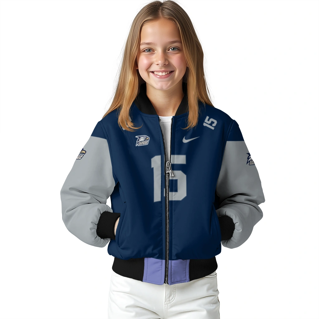 customized georgia southern eagles team patch blue bomber jacket top rated customized georgia southern eagles team patch blue bomber jacket top rated