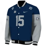 customized georgia southern eagles team patch blue varsity jacket best selling