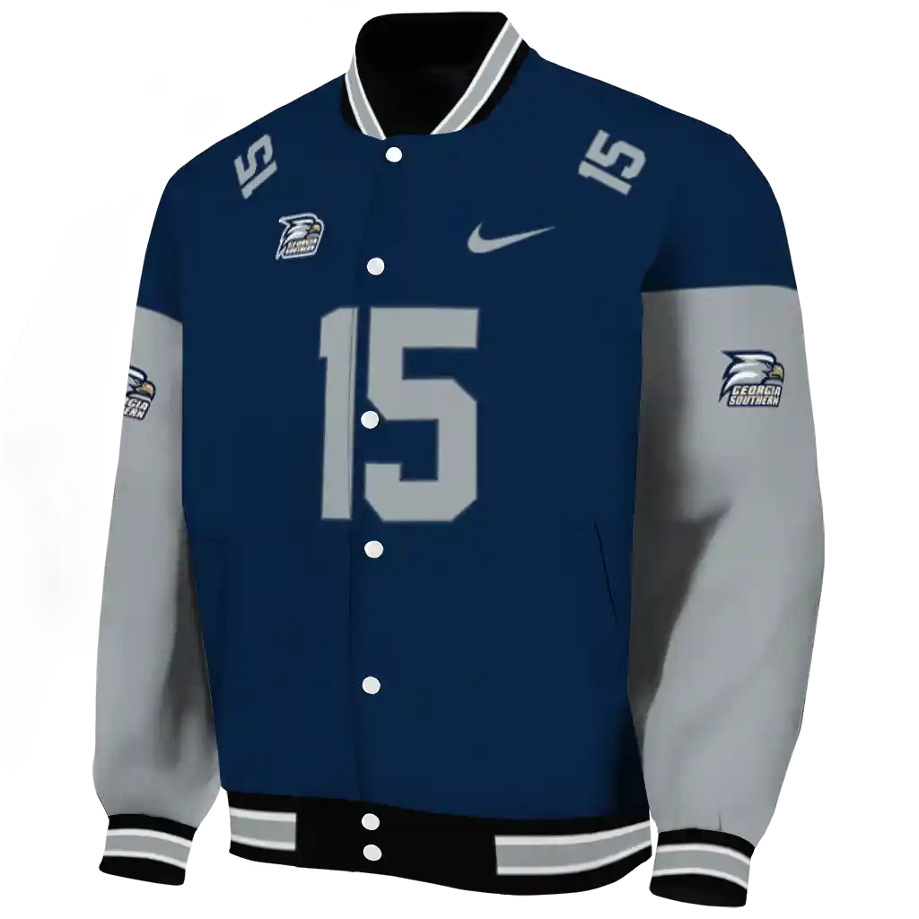 customized georgia southern eagles team patch blue varsity jacket best selling customized georgia southern eagles team patch blue varsity jacket best selling