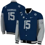 customized georgia southern eagles team patch blue varsity jacket best selling