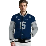 customized georgia southern eagles team patch blue varsity jacket best selling
