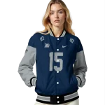 customized georgia southern eagles team patch blue varsity jacket best selling