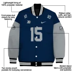 customized georgia southern eagles team patch blue varsity jacket best selling