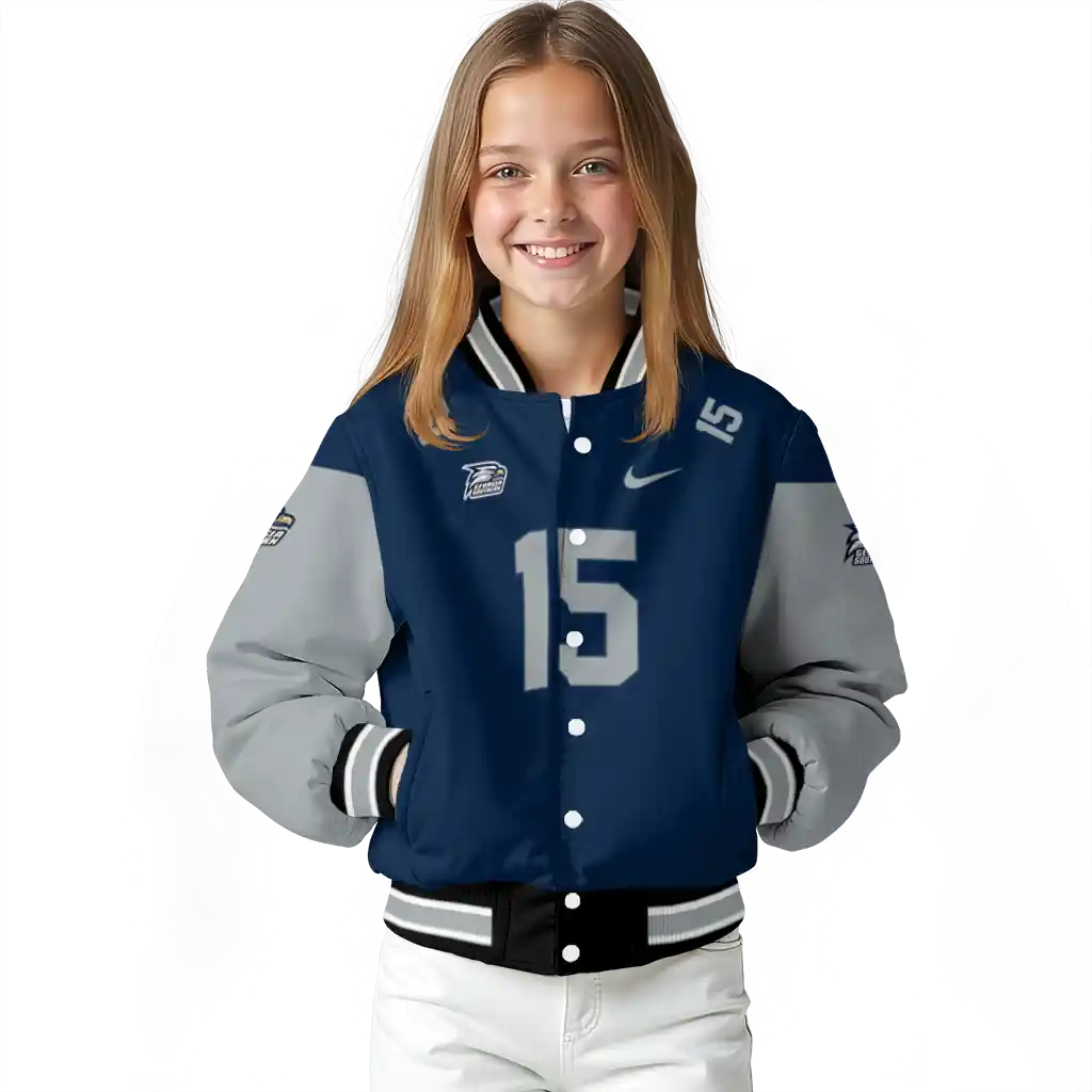 customized georgia southern eagles team patch blue varsity jacket top rated customized georgia southern eagles team patch blue varsity jacket top rated