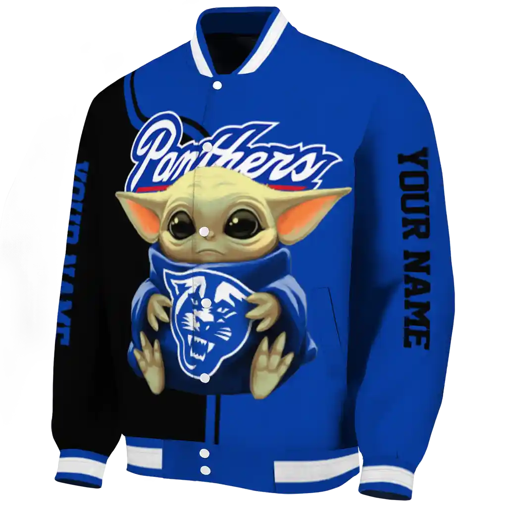 customized georgia state panthers adorable yoda blue black varsity jacket best selling customized georgia state panthers adorable yoda blue black varsity jacket best selling