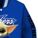 customized georgia state panthers adorable yoda blue black varsity jacket best selling
