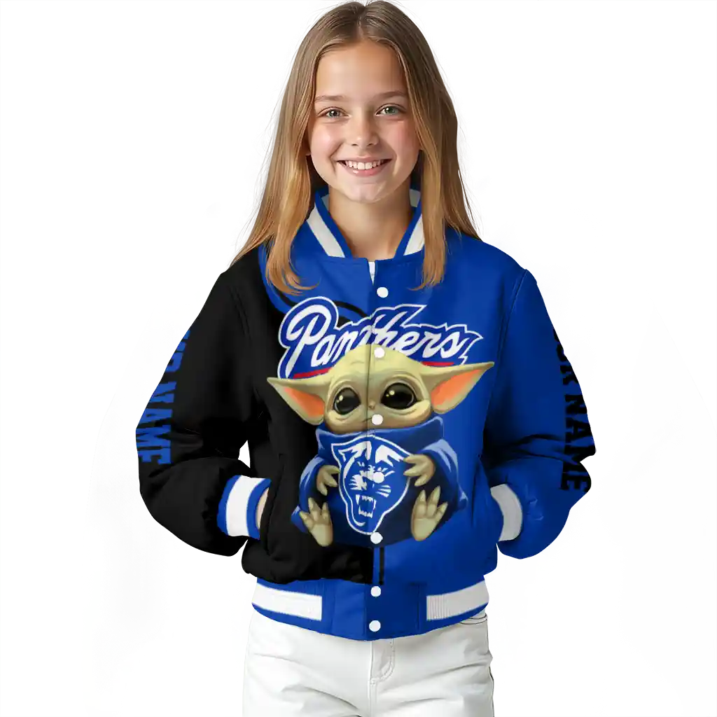 customized georgia state panthers adorable yoda blue black varsity jacket top rated customized georgia state panthers adorable yoda blue black varsity jacket top rated