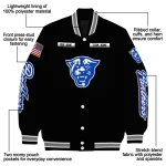 customized georgia state panthers american flag skull black varsity jacket best selling
