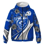 customized georgia state panthers blossoms helmet blue windbreaker jacket best selling