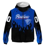 customized georgia state panthers flame trim blue black windbreaker jacket best selling
