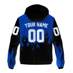 customized georgia state panthers flame trim blue black windbreaker jacket best selling
