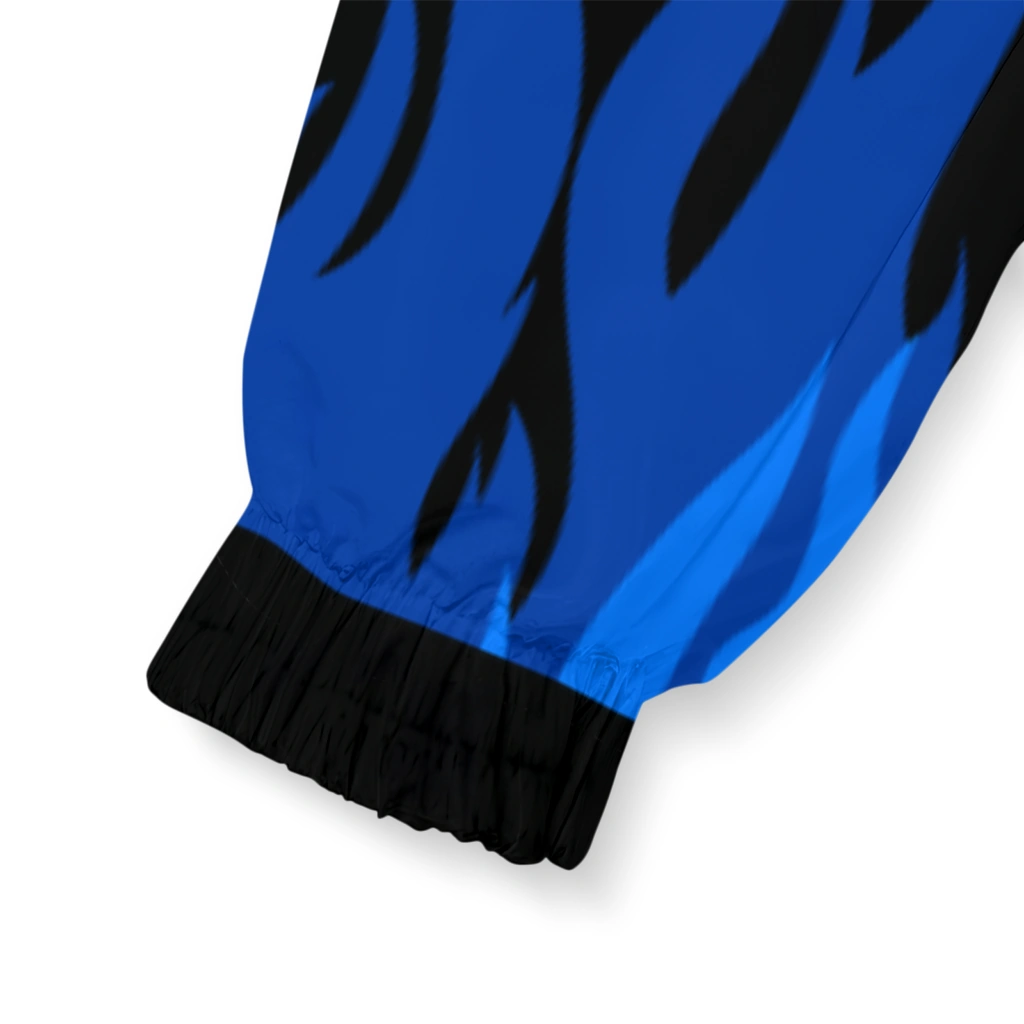 customized georgia state panthers flame trim blue black windbreaker jacket latest model customized georgia state panthers flame trim blue black windbreaker jacket latest model
