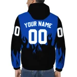 customized georgia state panthers flame trim blue black windbreaker jacket best selling