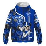 customized georgia state panthers football micky mouse blue windbreaker jacket best selling