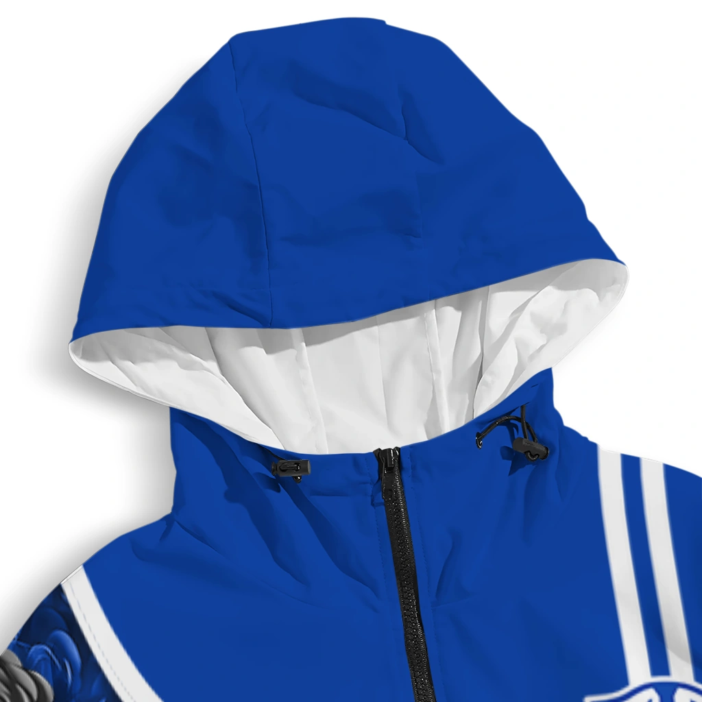 customized georgia state panthers football micky mouse blue windbreaker jacket premium grade customized georgia state panthers football micky mouse blue windbreaker jacket premium grade
