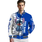 customized georgia state panthers stitch laughing blue varsity jacket best selling