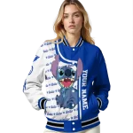 customized georgia state panthers stitch laughing blue varsity jacket best selling