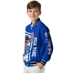 customized georgia state panthers stitch laughing blue varsity jacket best selling