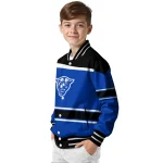 customized georgia state panthers stripe statement blue black varsity jacket best selling