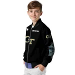 customized georgia tech yellow jackets american flag skull black bomber jacket best selling