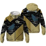 customized georgia tech yellow jackets arrow matrix gold black windbreaker jacket best selling