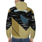 customized georgia tech yellow jackets arrow matrix gold black windbreaker jacket best selling