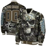 customized georgia tech yellow jackets camouflage skull camouflage varsity jacket best selling