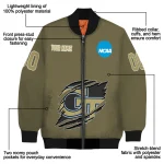 customized georgia tech yellow jackets claw mark gold bomber jacket best selling