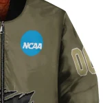 customized georgia tech yellow jackets claw mark gold bomber jacket best selling