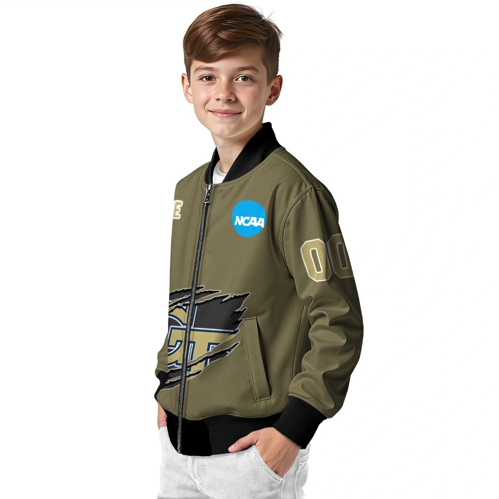customized georgia tech yellow jackets claw mark gold bomber jacket trendy customized georgia tech yellow jackets claw mark gold bomber jacket trendy