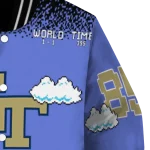 customized georgia tech yellow jackets mario blocks blue black varsity jacket best selling