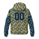 customized georgia tech yellow jackets trellis mesh gold windbreaker jacket best selling