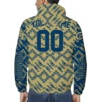 customized georgia tech yellow jackets trellis mesh gold windbreaker jacket best selling