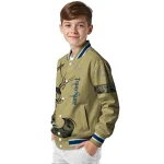 customized georgia tech yellow jackets tribal deer art gold varsity jacket best selling