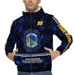 customized golden state warriors shards cluster blue windbreaker jacket best selling